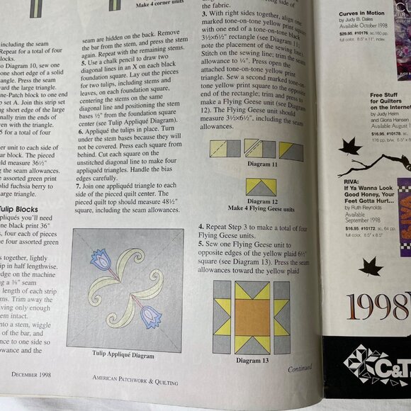 American Patchwork Quilting Crafting Magazine Dec 1998 Issue 35  Vol 6  No 6 u - Picture 10 of 11